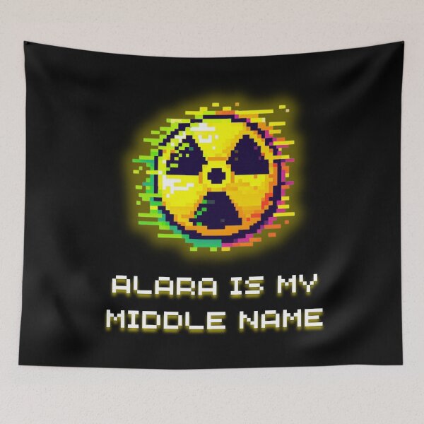 Item preview, ALARA Warning Sign - Radioactive Glitch Pixel Art Hazard designed and sold by JonyDG.