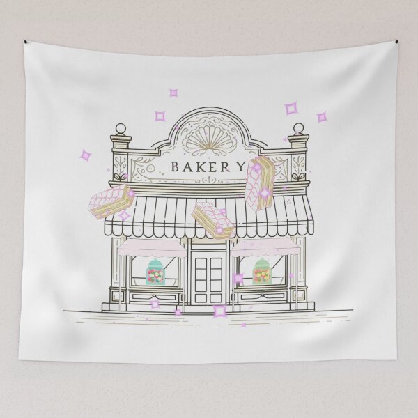 Item preview, Magical Bakery Illustration – Dreamy Cake Shop with Floating Desserts designed and sold by Sugar Wisdom .