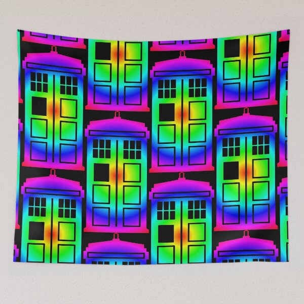 Item preview, Rainbow Police Box designed and sold by Logo-A-GoGo.