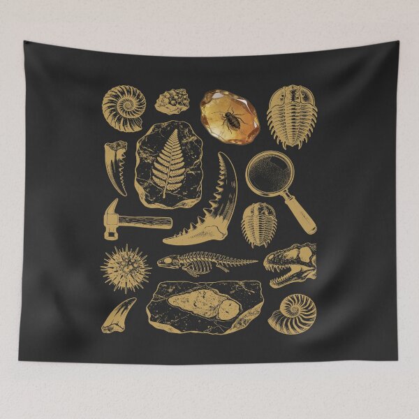 Item preview, Golden Fossil Collection - Vintage Explorer Tattoo Flash designed and sold by DigitalGlade.