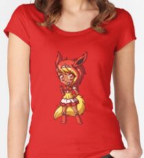 Flareon Magical Girl Chibi Women's Fitted Scoop T-Shirt