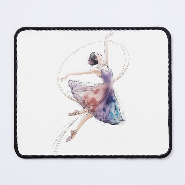 Item preview, Light petal ballerina: Soft watercolor illustration of a ballet dancer, elegant dance art designed and sold by FusiTink.