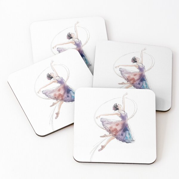 Item preview, Light petal ballerina: Soft watercolor illustration of a ballet dancer, elegant dance art designed and sold by FusiTink.