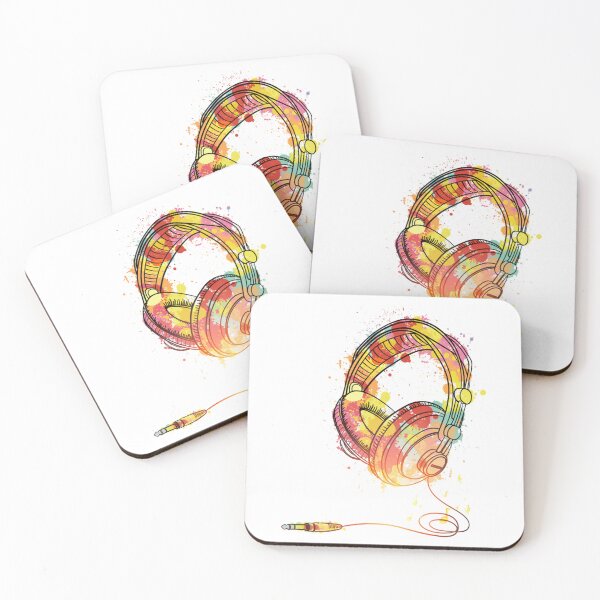 Item preview, "Vibrant Paint Splatter Headphones"  designed and sold by ErguCreative.
