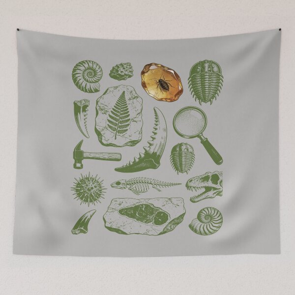 Item preview, Sage Green Paleontology - Nature Lover Fossil Chart designed and sold by DigitalGlade.