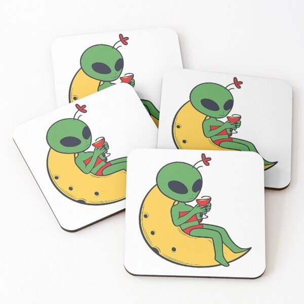 Item preview, Alien Moon Cocktail – Chill Space Cartoon Art designed and sold by DashProjects.