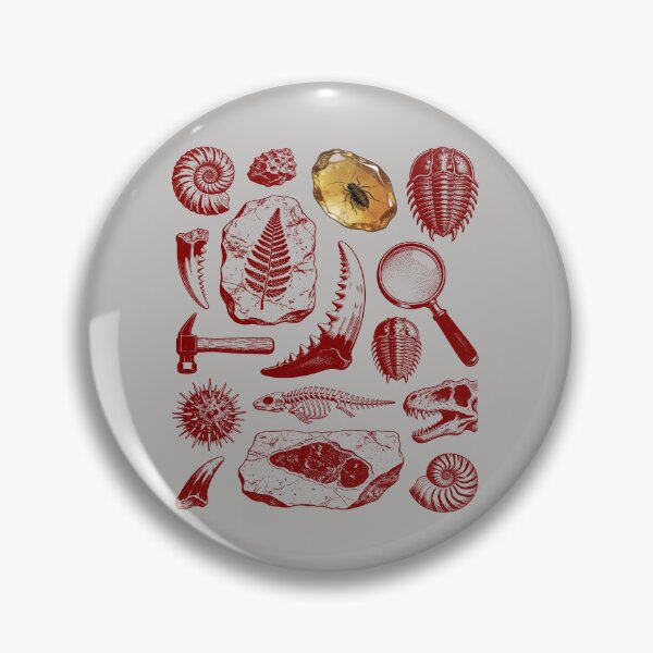 Item preview, Maroon Fossil Engraving - Vintage Red Ink Style designed and sold by DigitalGlade.