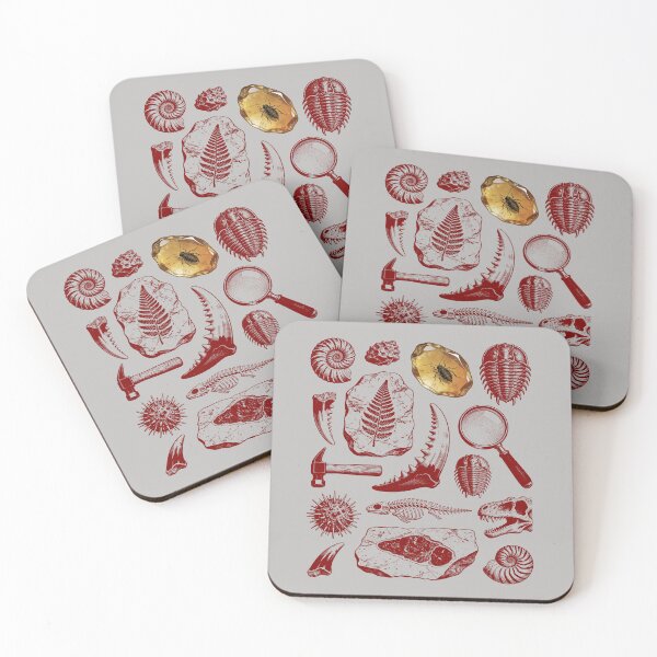 Item preview, Maroon Fossil Engraving - Vintage Red Ink Style designed and sold by DigitalGlade.