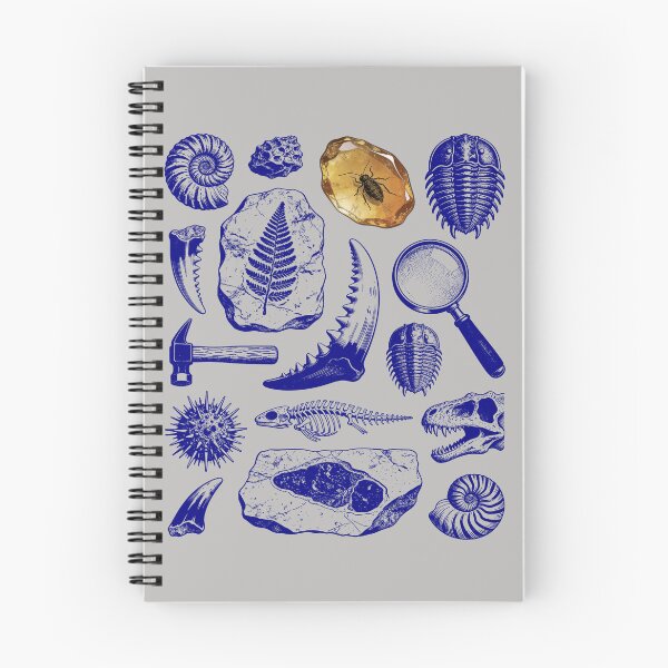 Item preview, Navy Blue Fossil Blueprint - Ancient Marine Life designed and sold by DigitalGlade.
