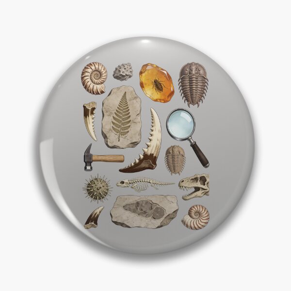 Item preview, Paleontology in Color - Hand-Tinted Fossil Hunter Chart designed and sold by DigitalGlade.