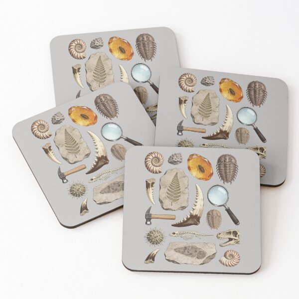 Item preview, Paleontology in Color - Hand-Tinted Fossil Hunter Chart designed and sold by DigitalGlade.
