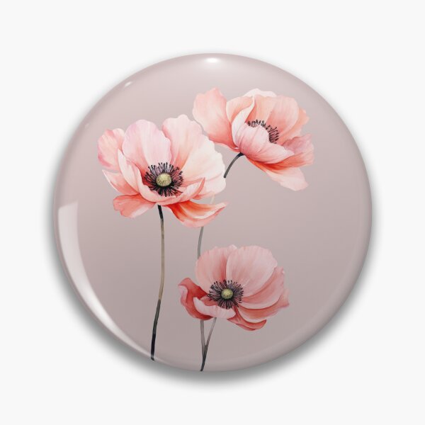 Item preview, Three Light Pink Anemone Flowers designed and sold by Violet Peonies.
