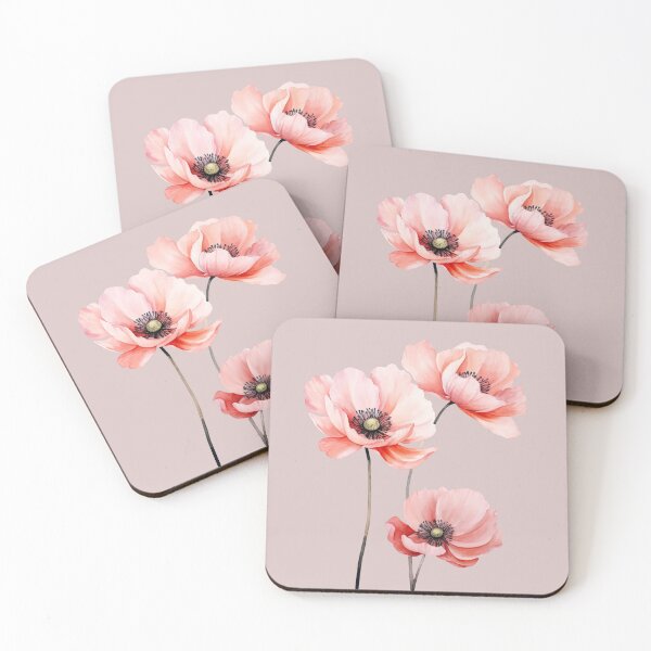 Item preview, Three Light Pink Anemone Flowers designed and sold by Violet Peonies.