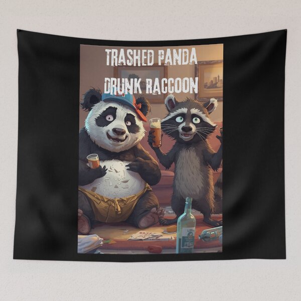 Item preview, Trashed Panda Drunk Raccoon designed and sold by JI-PIXEL-PLACE.