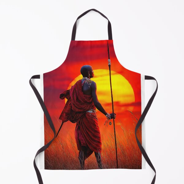 Item preview, Maasai Warrior Against Stunning Sunset Sky designed and sold by Artessie.
