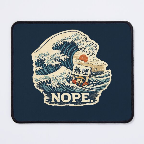 Item preview, 無理 (Muri) NOPE – Japanese Woodblock Wave Meme designed and sold by Planthem.