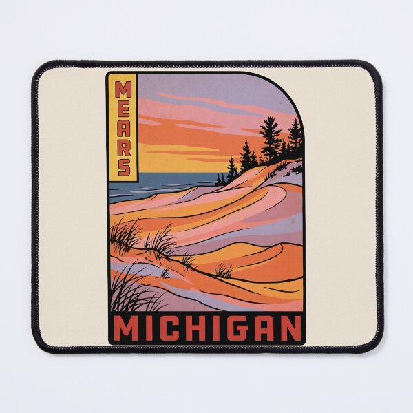 Item preview, Mears Michigan - Vintage Lake Michigan Sunset Design designed and sold by TheOldMittenIllustrated.