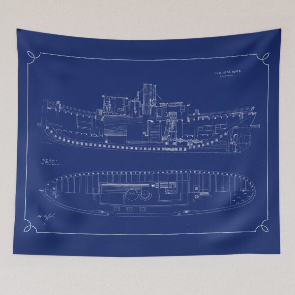Item preview, Great Lakes Tugboat Alva B Blueprint designed and sold by Historyofthesea.