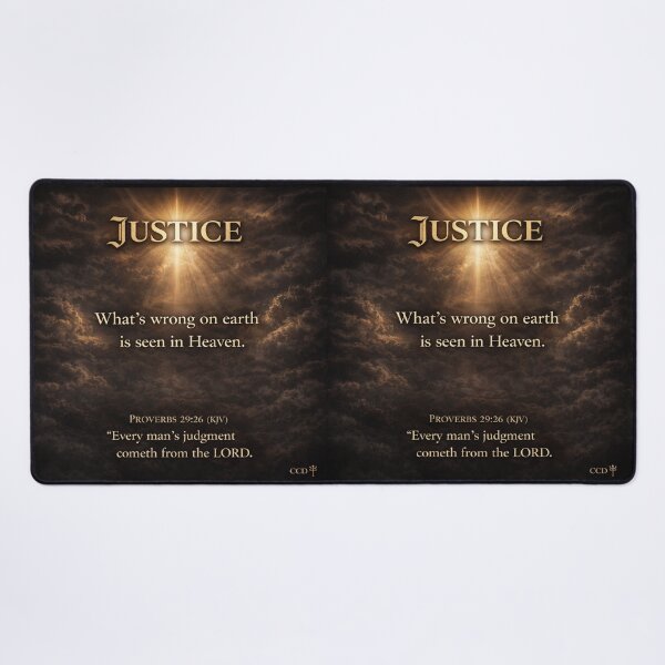 Item preview, justice whats wrong on earth is seen in heaven designed and sold by ocd_Jessica.