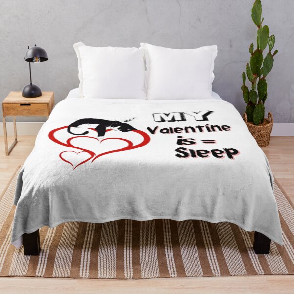 Item preview, Sleep Is My Valentine | Funny Cat Love Art designed and sold by mon369000.
