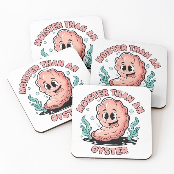 Item preview, Moister Than an Oyster – Funny Cheeky Oyster Cartoon with Sassy Humor designed and sold by GiftsCreek.