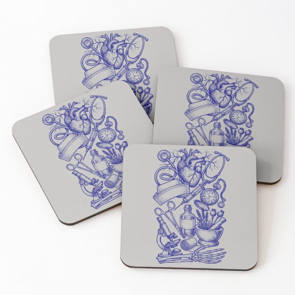 Item preview, Navy Blue Anatomy Blueprint - Clinical Medicine Art designed and sold by DigitalGlade.