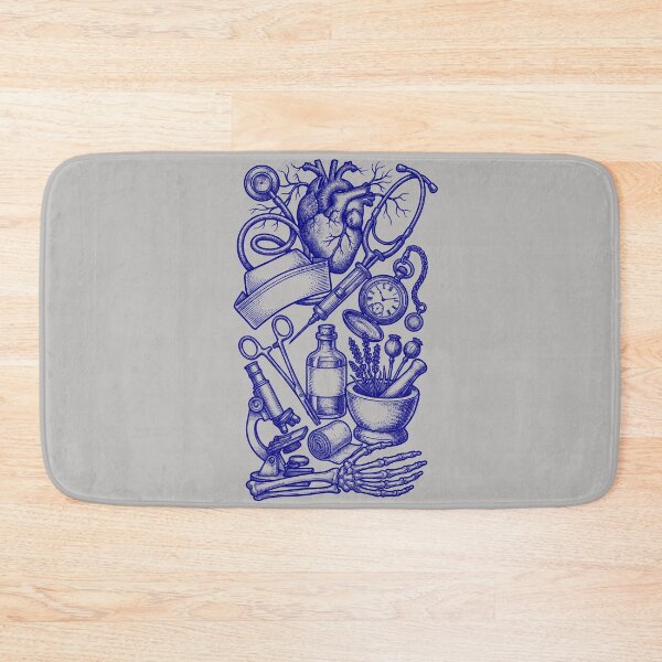 Item preview, Navy Blue Anatomy Blueprint - Clinical Medicine Art designed and sold by DigitalGlade.
