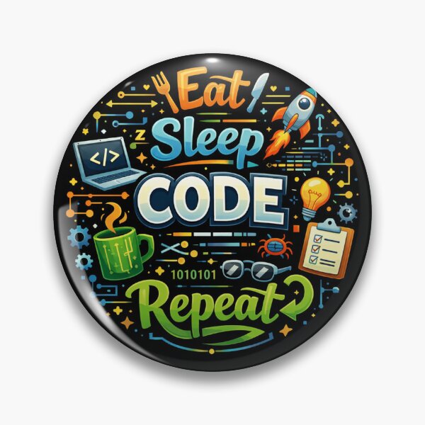 Item preview, Eat Sleep Code Repeat designed and sold by SkynetV5.