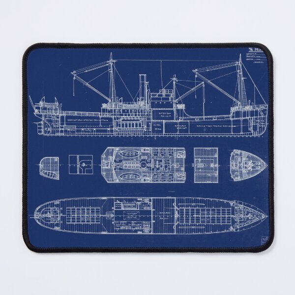 Item preview, Ocean Steamer Freighter Nimbin Blueprint designed and sold by Historyofthesea.