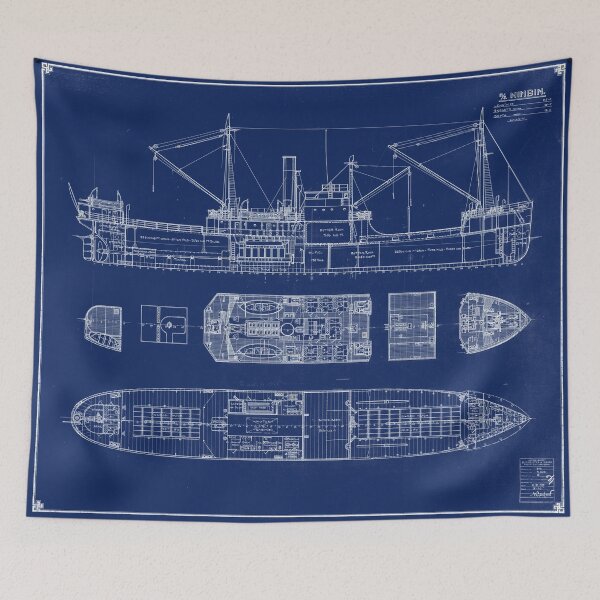 Item preview, Ocean Steamer Freighter Nimbin Blueprint designed and sold by Historyofthesea.