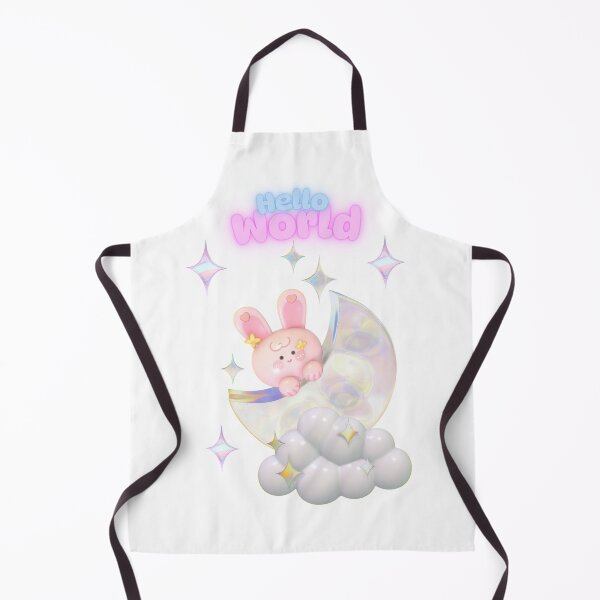 Item preview, Cute Kawaii Pink Bunny on Iridescent Moon designed and sold by Best-Arch900.