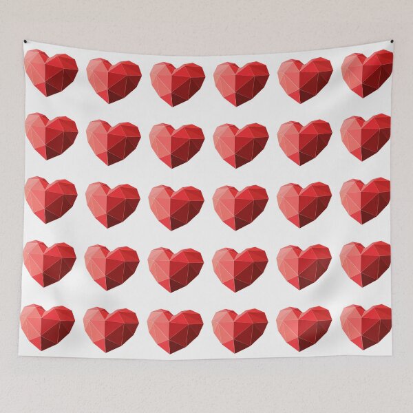 Item preview, Red 3d heart Collected from fragments designed and sold by VitSArt.