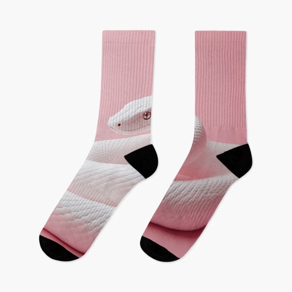 Item preview, White snake on pink background designed and sold by anytka.