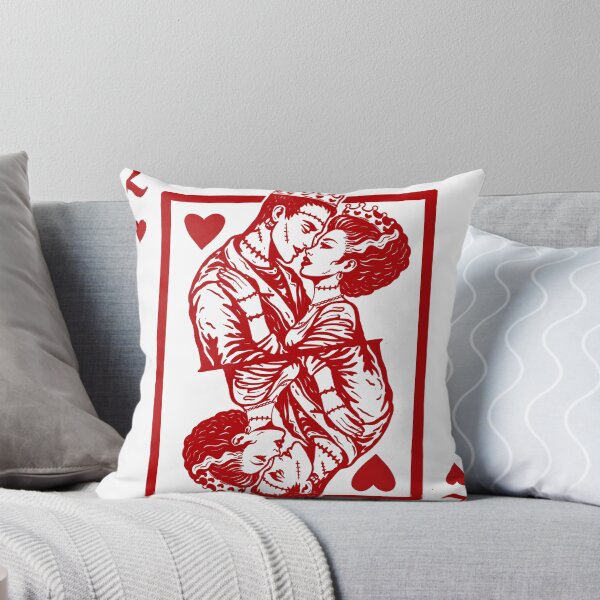 Item preview, Frankenstein Couple 2 of Hearts – Spooky Valentine Playing Card designed and sold by MoeJoedesign .