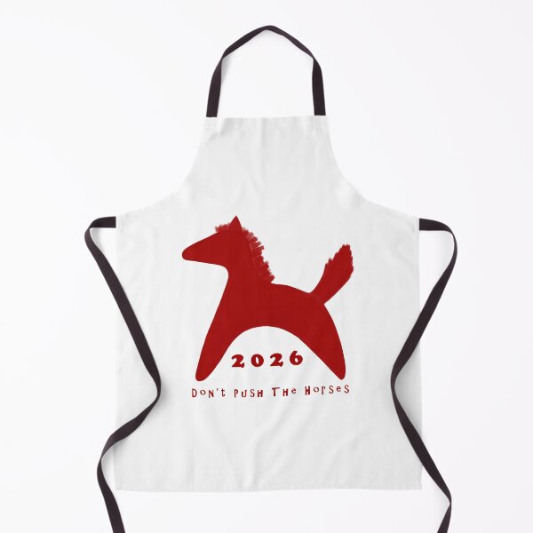 Item preview, The red horse "Don't Push The Horses" in 2026 designed and sold by VitSArt.
