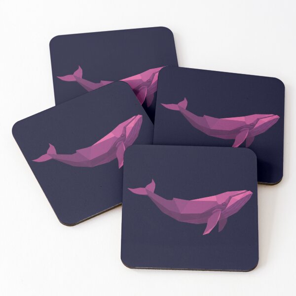 Item preview, Vibrant Magenta Whale Polygonal Design designed and sold by bsbd-action.
