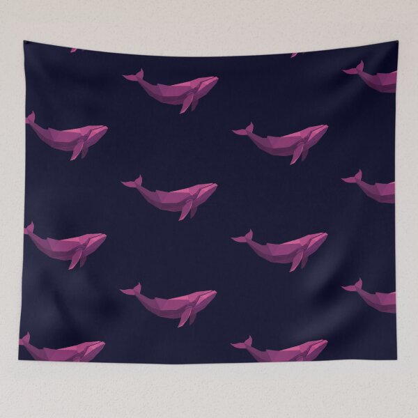 Item preview, Vibrant Magenta Whale Polygonal Design designed and sold by bsbd-action.
