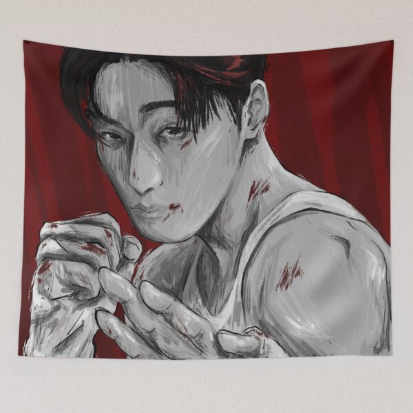 Item preview, "Left Hook, Right Hook" - ATEEZ SAN fighter designed and sold by MintyLix.