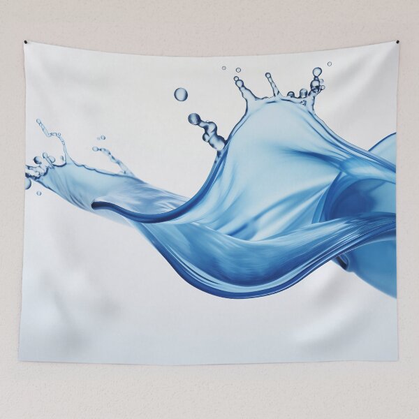 Item preview, Blue Water Elegance on White designed and sold by anytka.
