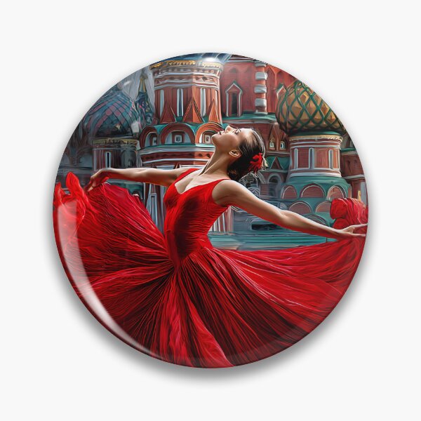 Item preview, Graceful Ballet Dancer in Front of Iconic Church designed and sold by Artessie.