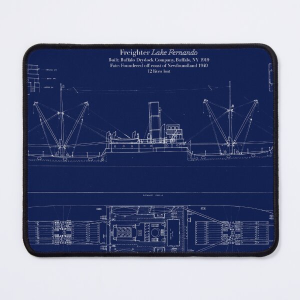 Item preview, Historic Great Lakes Freighter Lake Fernando Blueprint designed and sold by Historyofthesea.