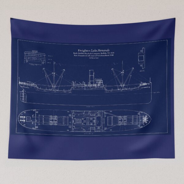 Item preview, Historic Great Lakes Freighter Lake Fernando Blueprint designed and sold by Historyofthesea.