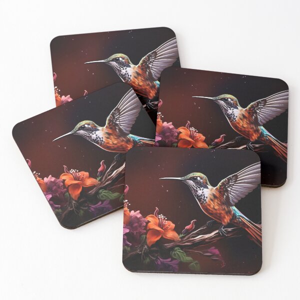 Item preview, Ethereal Hummingbird Amidst Blooms designed and sold by anytka.