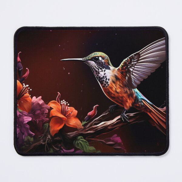 Item preview, Ethereal Hummingbird Amidst Blooms designed and sold by anytka.