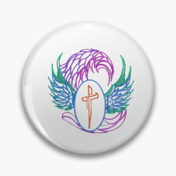 Item preview, Neon Cross Wings Graffiti Art designed and sold by Color for Balance .