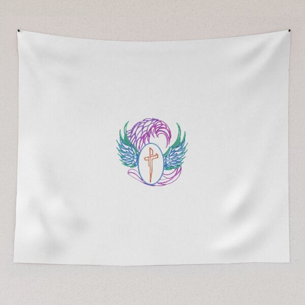 Item preview, Neon Cross Wings Graffiti Art designed and sold by Color for Balance .