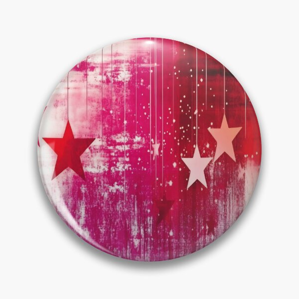 Item preview, A vibrant abstract art piece featuring hanging stars in shades of red and pink, creating a dynamic visual experience designed and sold by anytka.