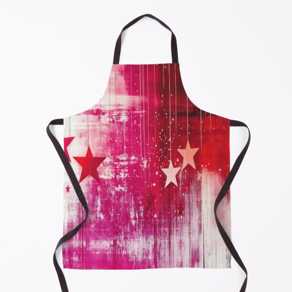 Item preview, A vibrant abstract art piece featuring hanging stars in shades of red and pink, creating a dynamic visual experience designed and sold by anytka.