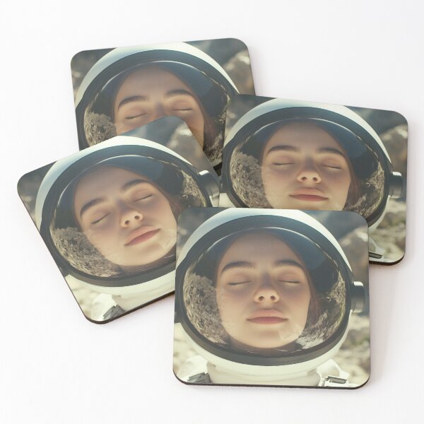 Item preview, Woman in space suit on rocky terrain designed and sold by anytka.