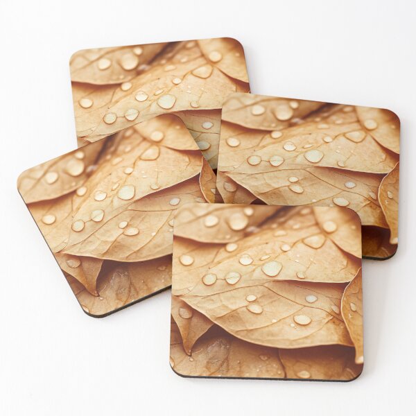 Item preview, Water droplets glistening on leaves designed and sold by anytka.